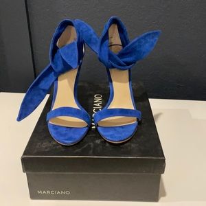Marciano royal blue leather sandal
